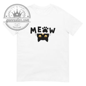 Cat Meow Unisex T Shirt Cat Lover Shirt queesstar.com 1