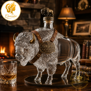 Bison Spirit Buffalo Whiskey Decanter Bottle