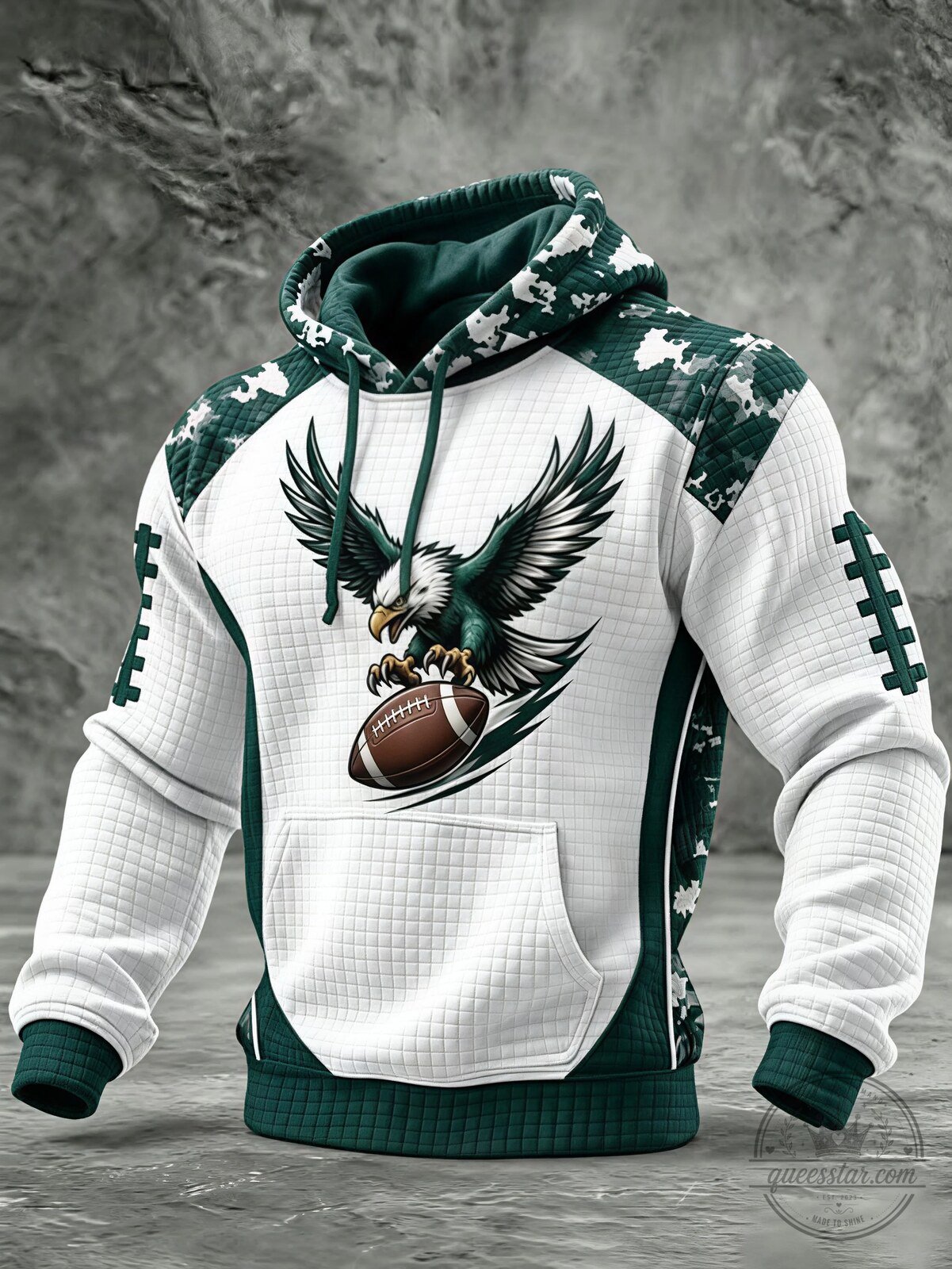 American Football Eagle Fan Sportswear Hoodie for Men and Women
