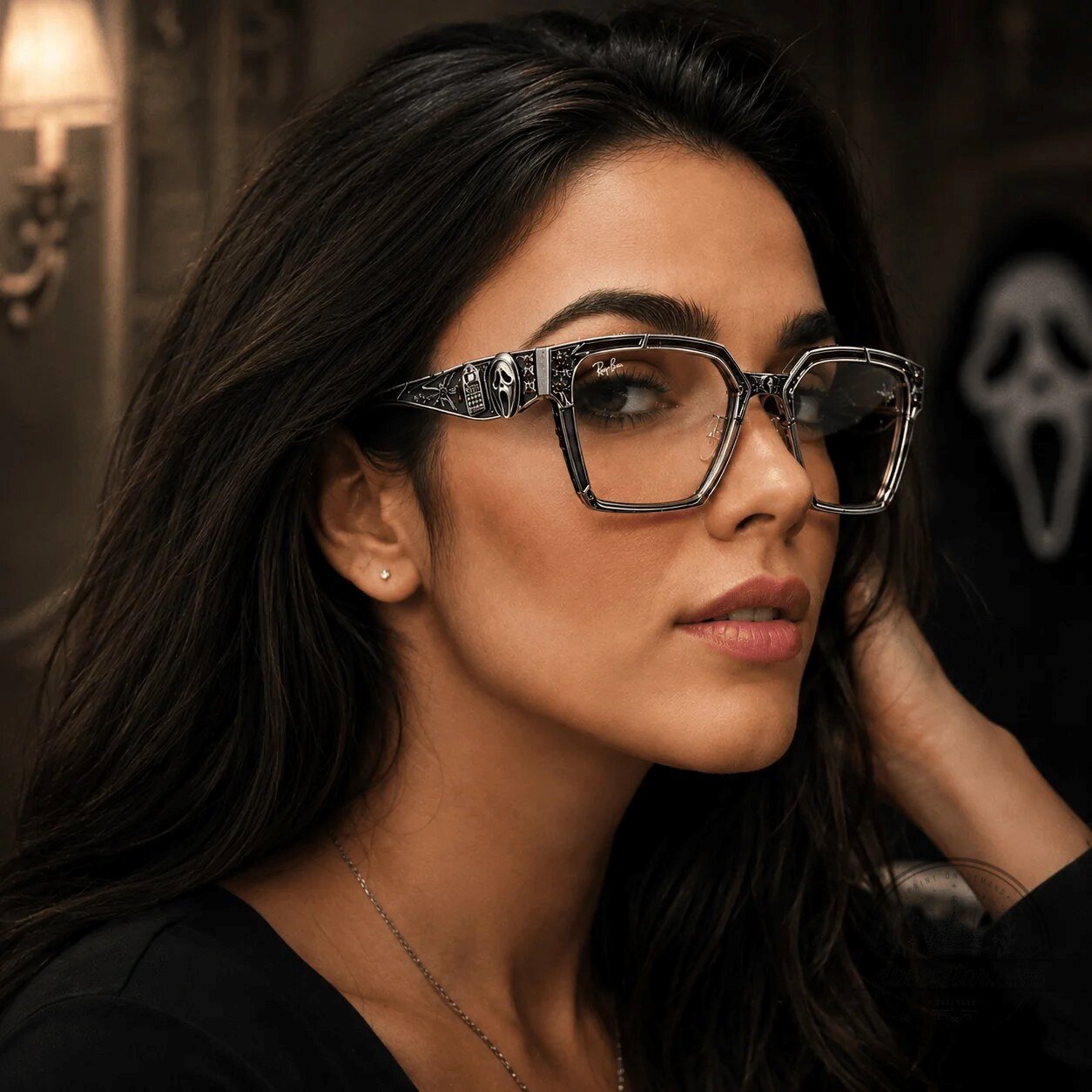 Ghostface Scream Movie Collection Unisex Eyeglasses with Ray-Ban Lenses 5 Ghostface Scream Movie Collection Unisex Eyeglasses with Ray-Ban Lenses