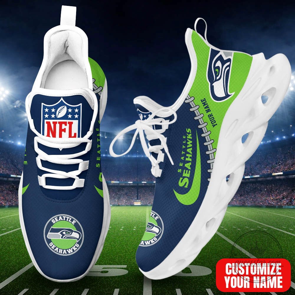 Seattle Seahawks National Football League Custom Name Running Shoes