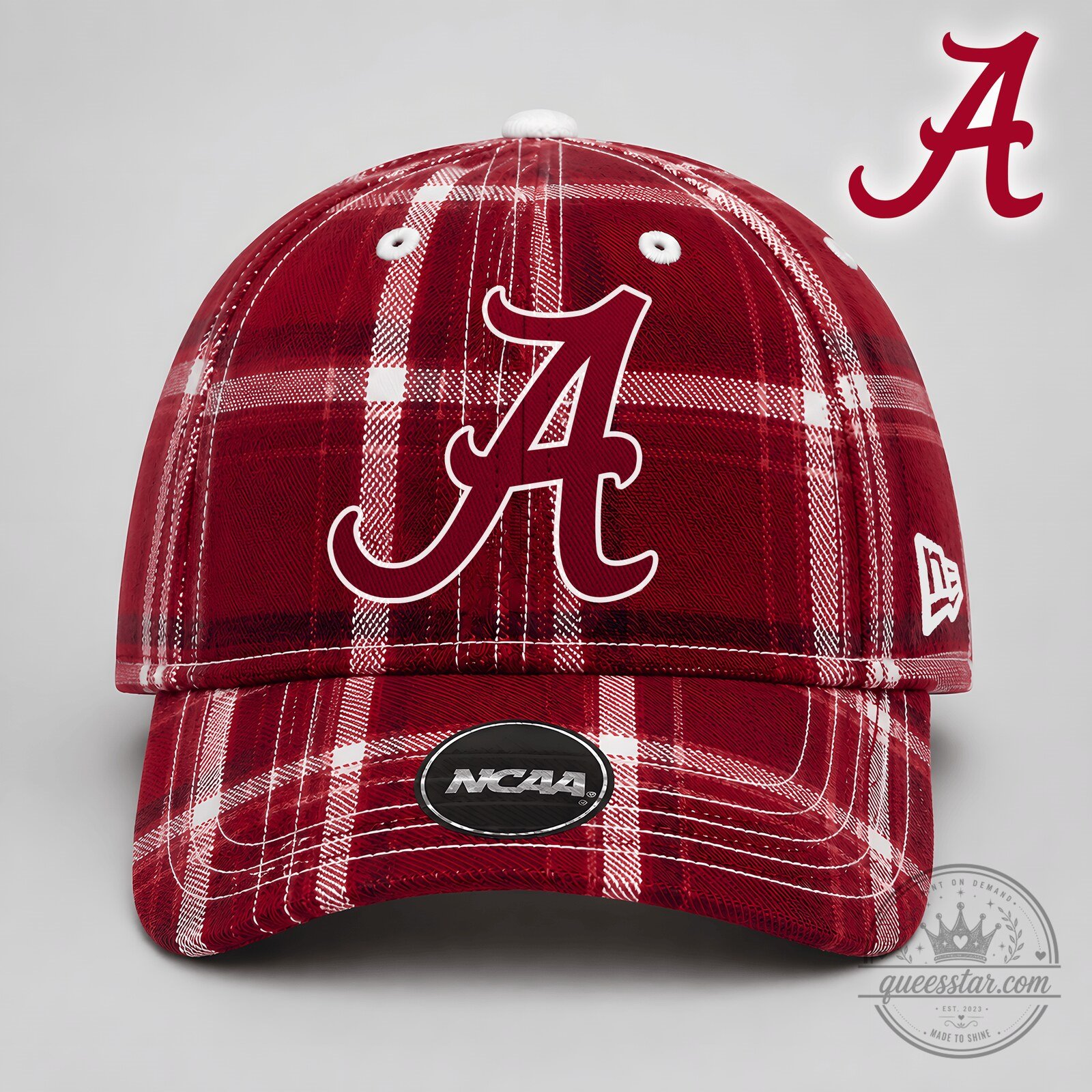 Alabama Crimson Tide Plaid Varsity Baseball Cap Hat