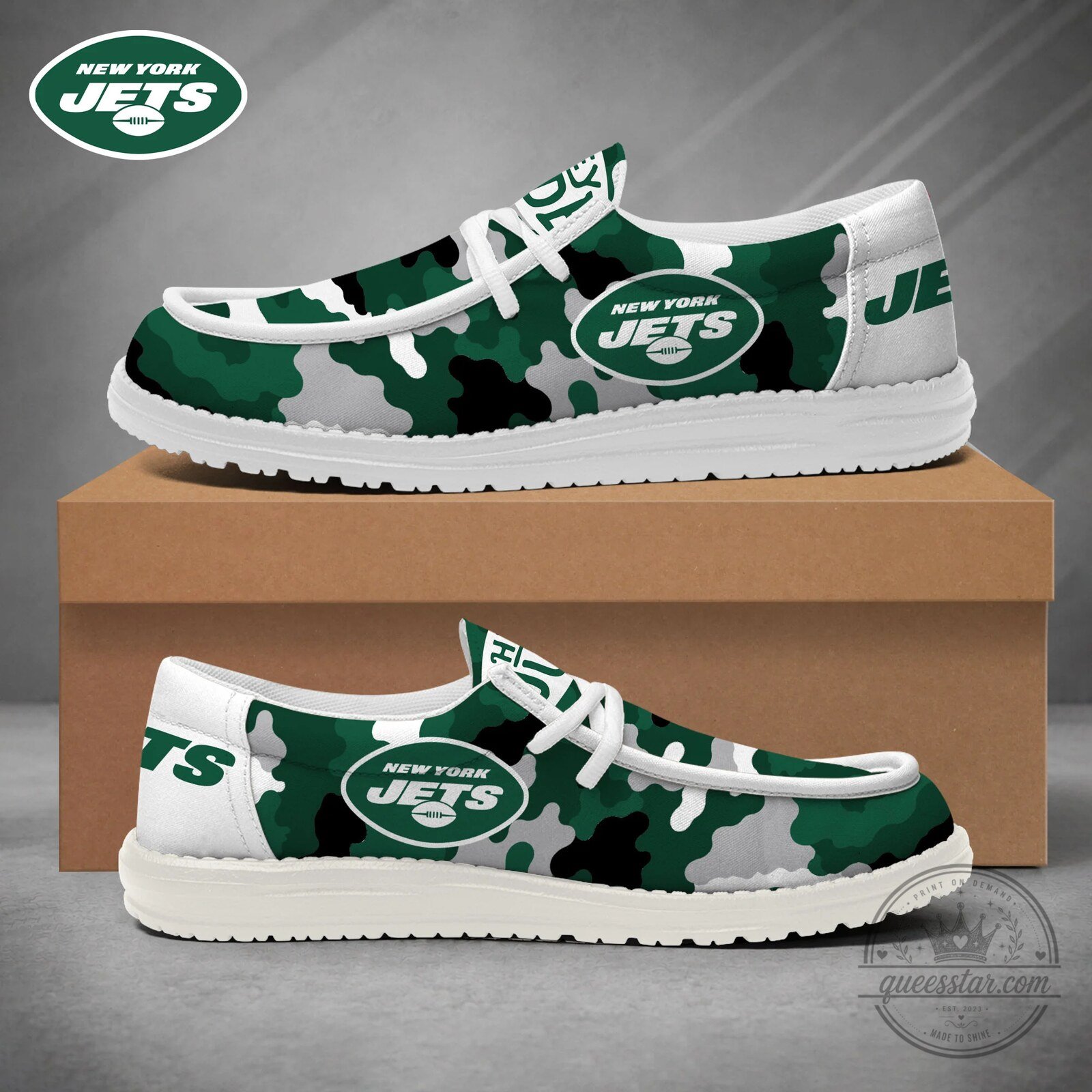 Camouflage Loafer Shoes for NFL Game Day - New York Jets Edition