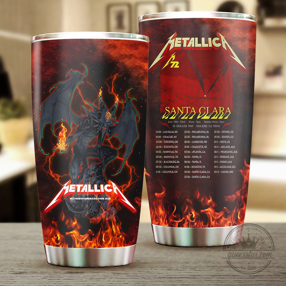 Metallica M72 North American Tour 2023 Fiery Demon Insulated Tumbler