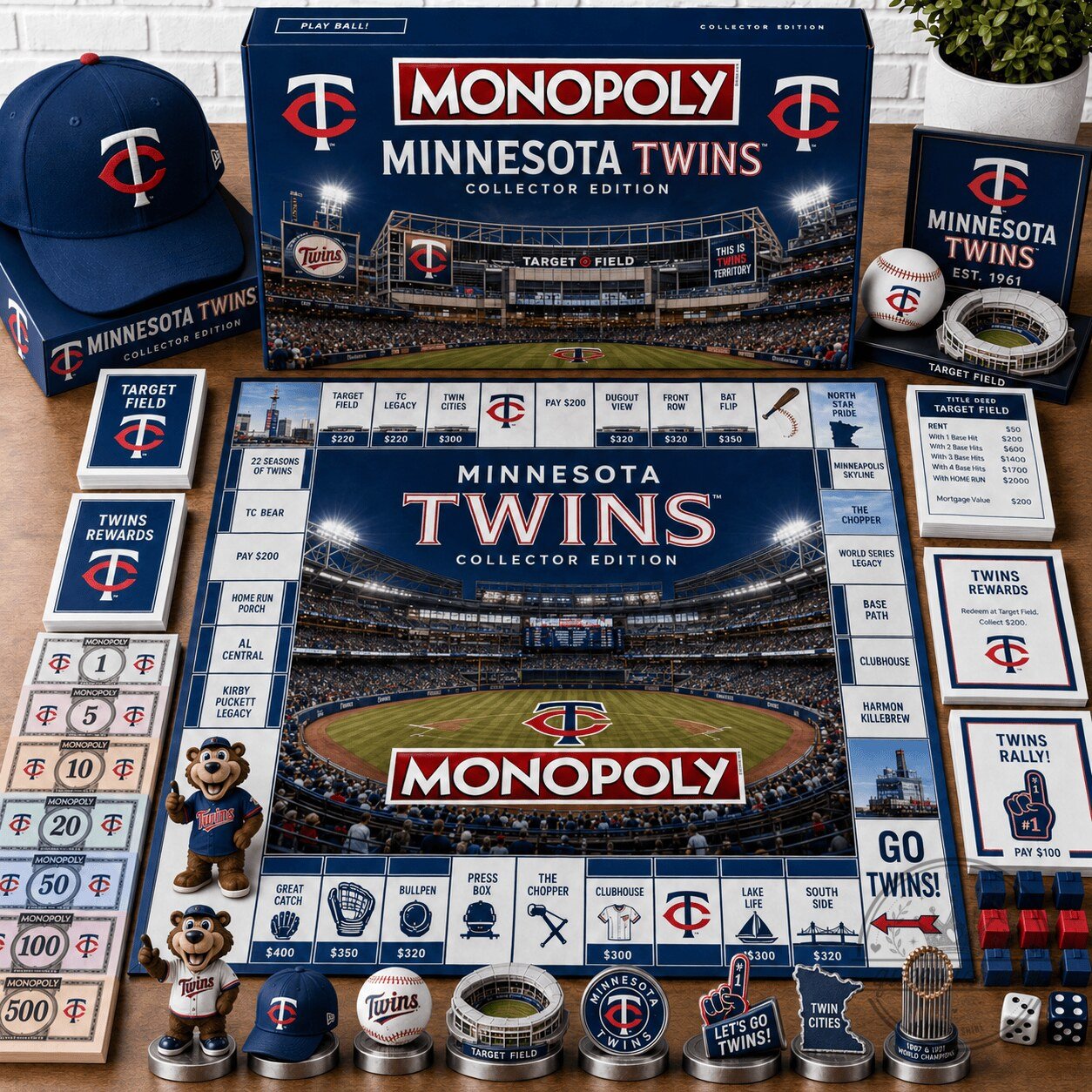 Minnesota Twins Monopoly Collector Edition Board Game