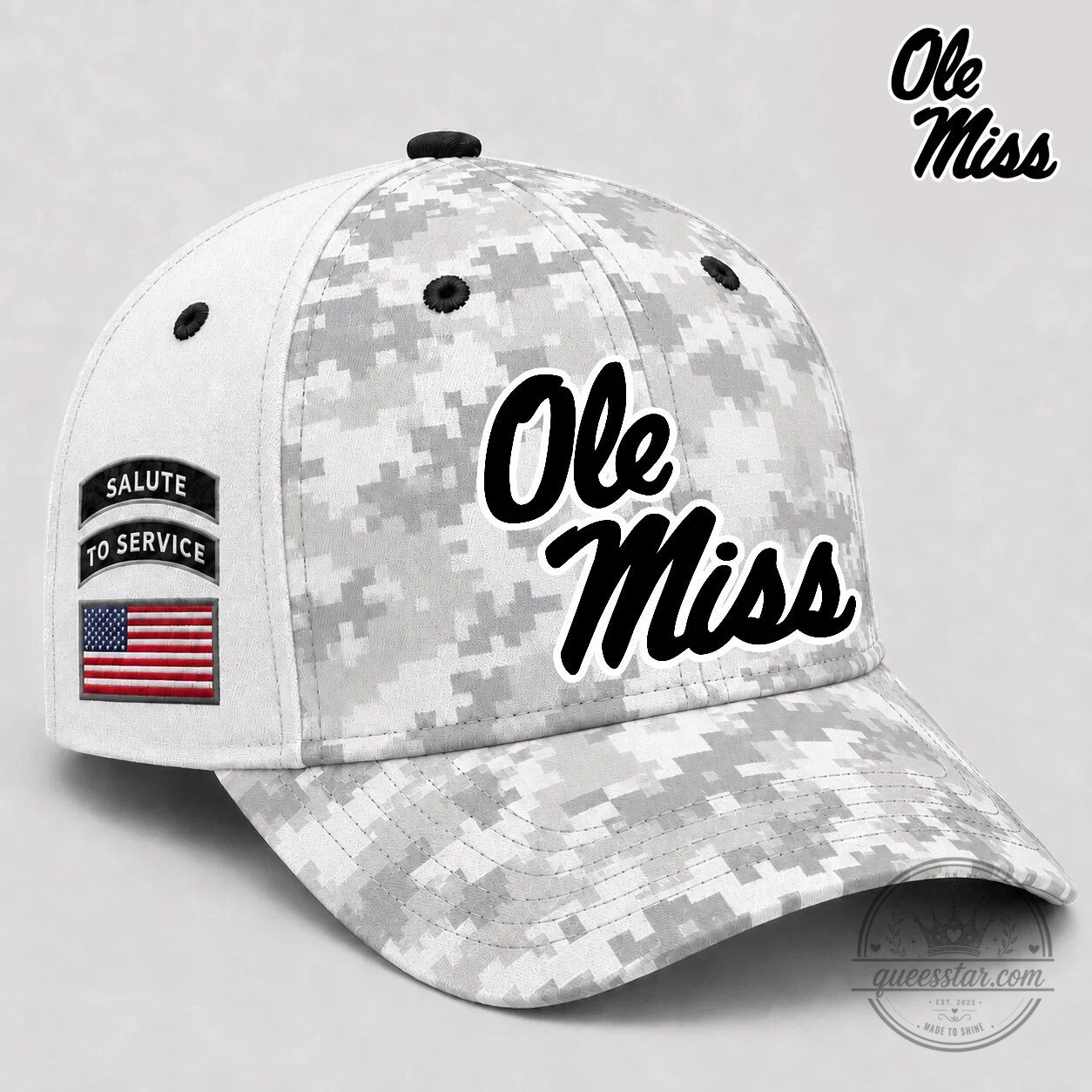 Premium Camo Cap for Ole Miss Rebels | NCAA Salute To Service NY