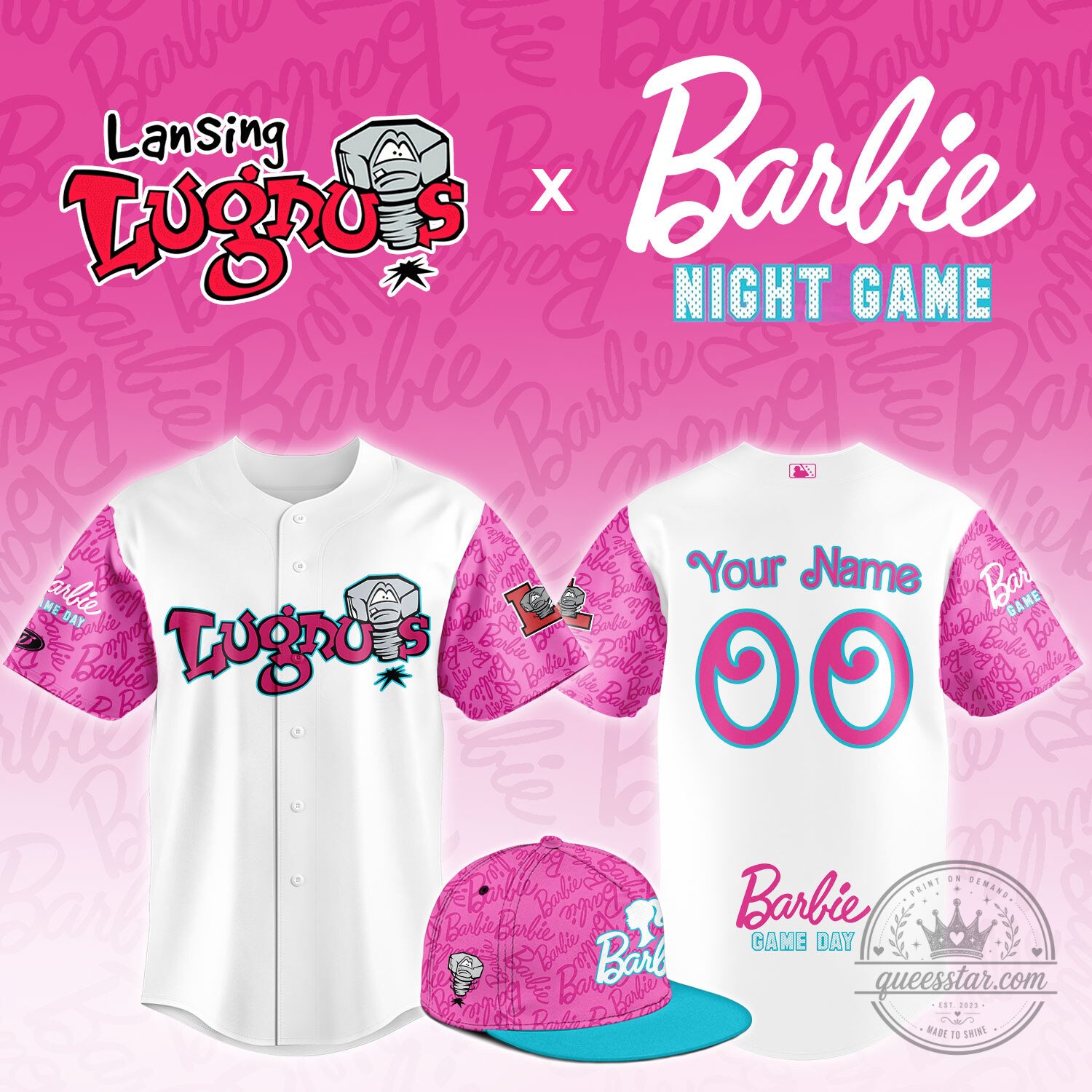__L.Lugnuts Barbie Night Game Limited Jersey NN