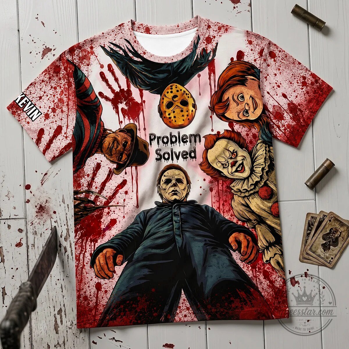 Horror Movie Villains Blood Splatter Halloween Hoodie 4 Horror Movie Villains Blood Splatter Halloween Hoodie