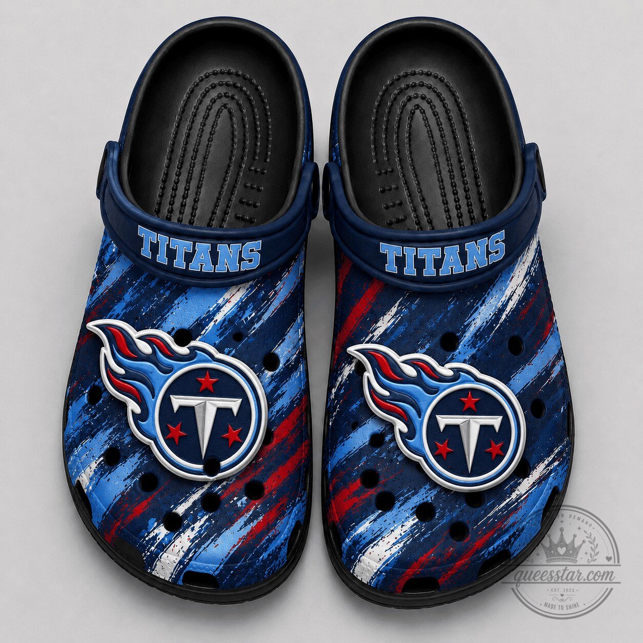 Tennessee Titans National Football League Team Logo Crocs Shoes for Game Day