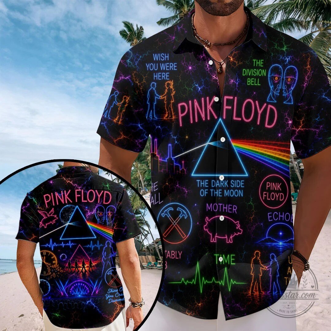 Pink Floyd The Dark Side Of The Moon Album Art Hawaiian Shirt