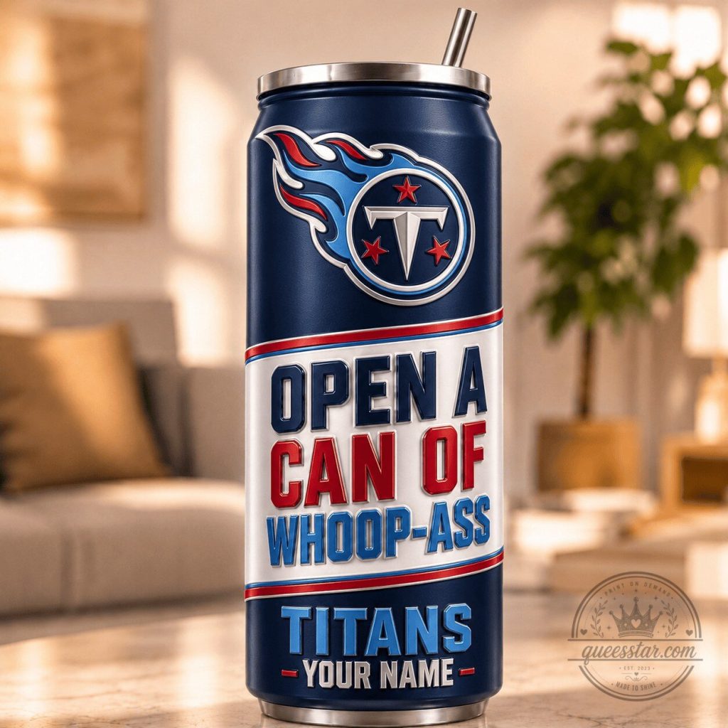 Tennessee Titans National Football League Can Shaped Tumbler Personalized Tennessee Titans National Football League Can Shaped Tumbler Personalized