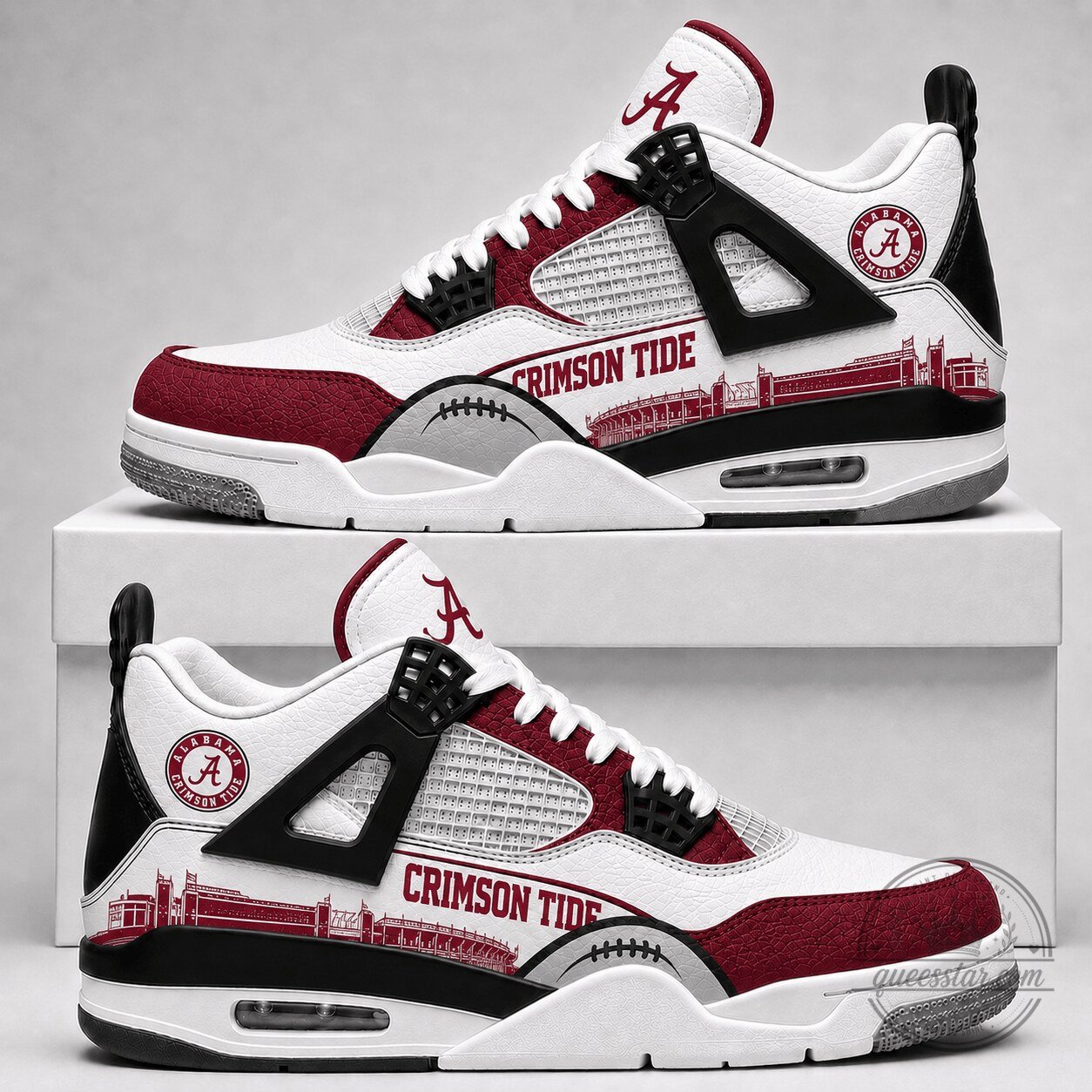 Alabama Crimson Tide Football Team Stadium Design Sneakers