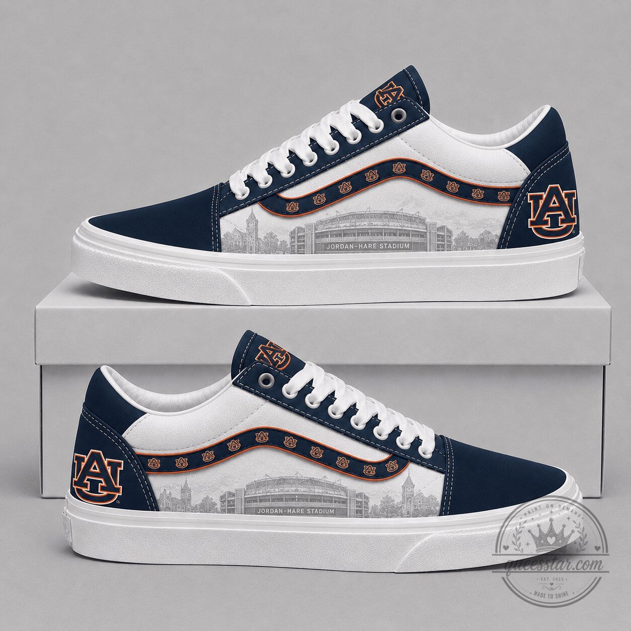 Auburn Tigers Jordan-Hare Stadium NCAA College Sports Team Shoes