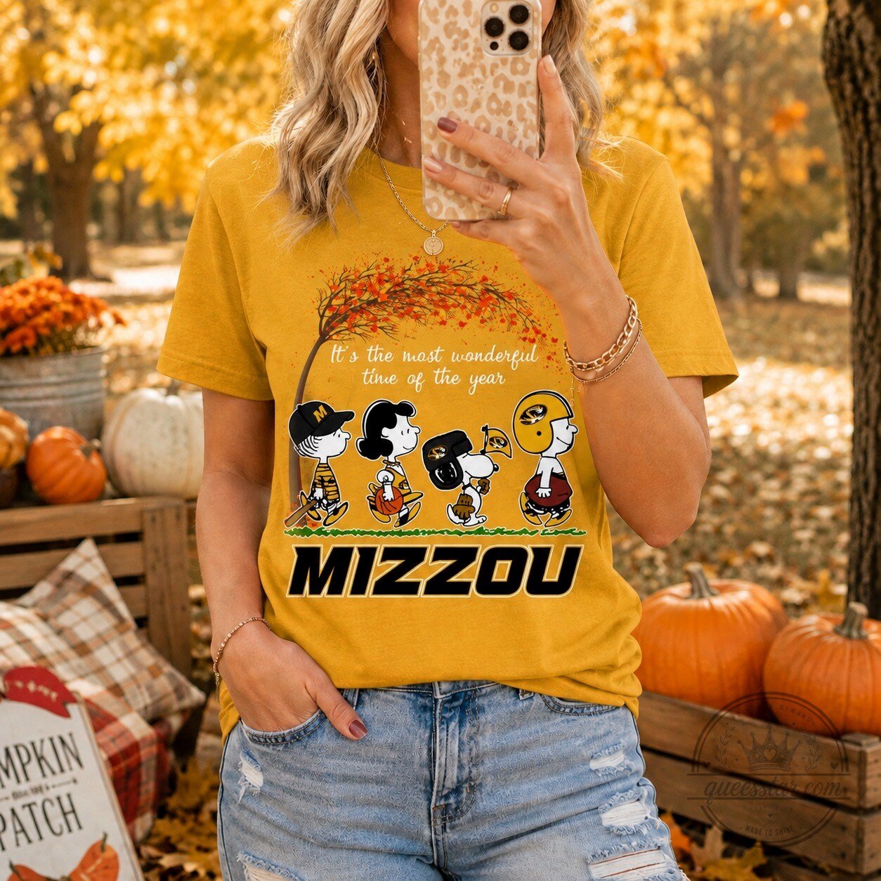 Missouri Tigers Peanuts Snoopy Charlie Brown Woodstock Fall Season T-Shirt