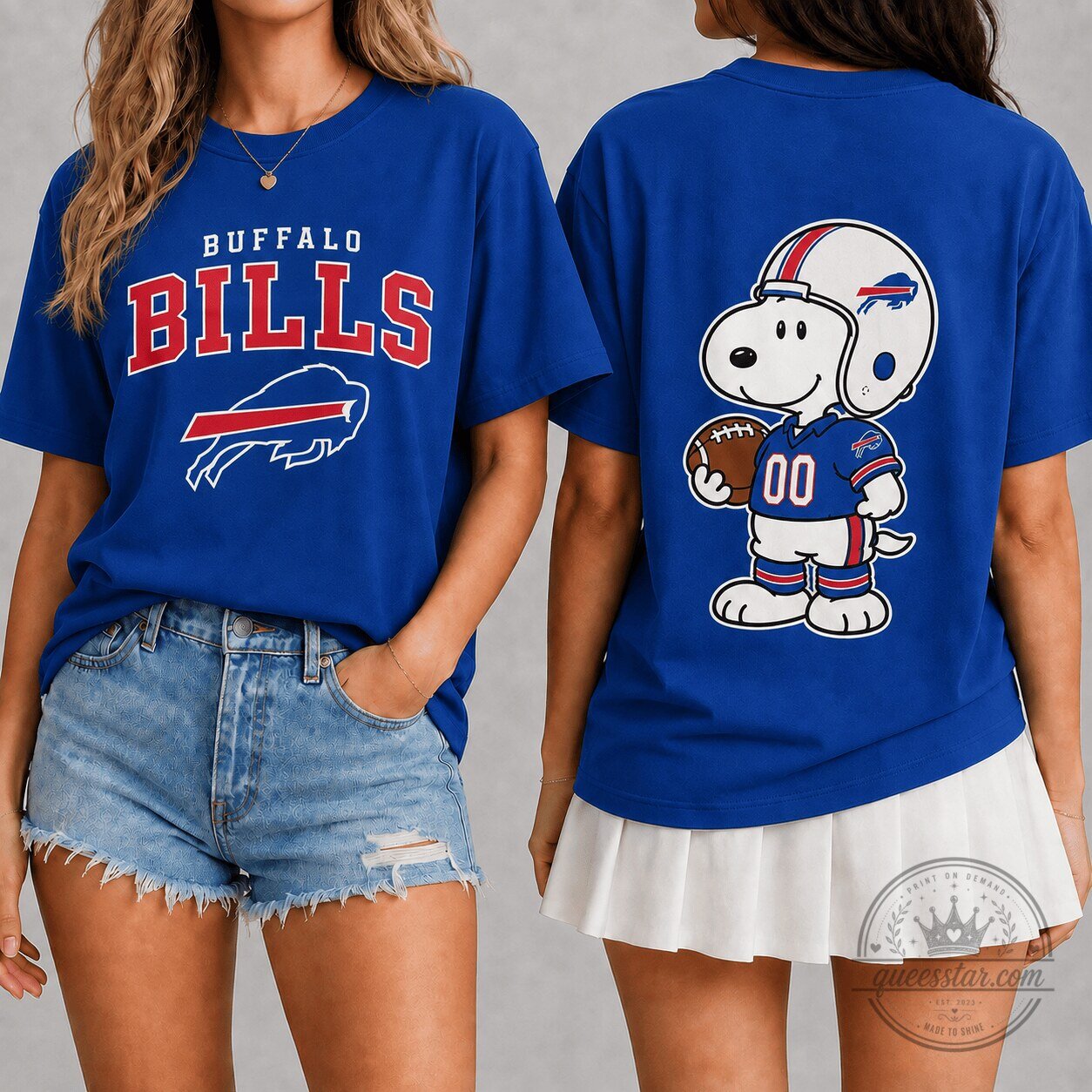 Buffalo Bills NFL Fan Shirt with Snoopy Football Graphic T-Shirt