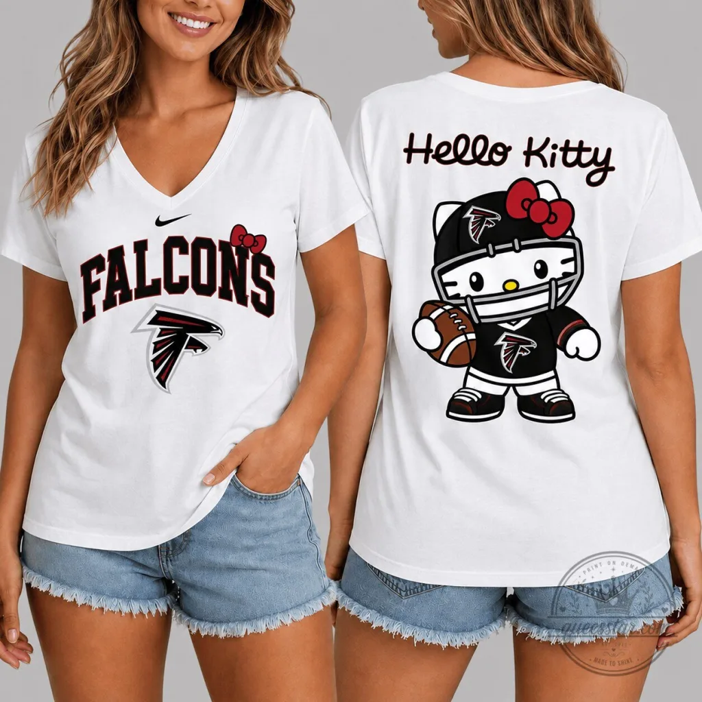 Atlanta Falcons Hello Kitty Football Fan T-Shirt for Women Atlanta Falcons Hello Kitty Football Fan T-Shirt for Women