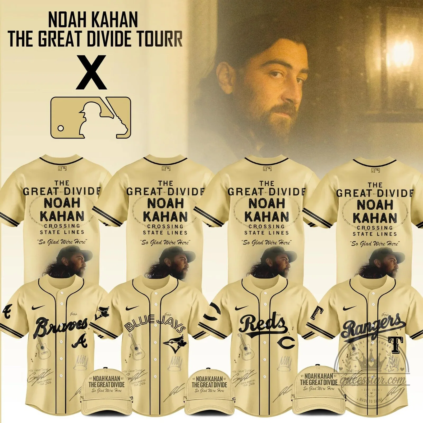 Limited Edition Jersey for the 2026 Noah Kahan Tour x Full Team MLB