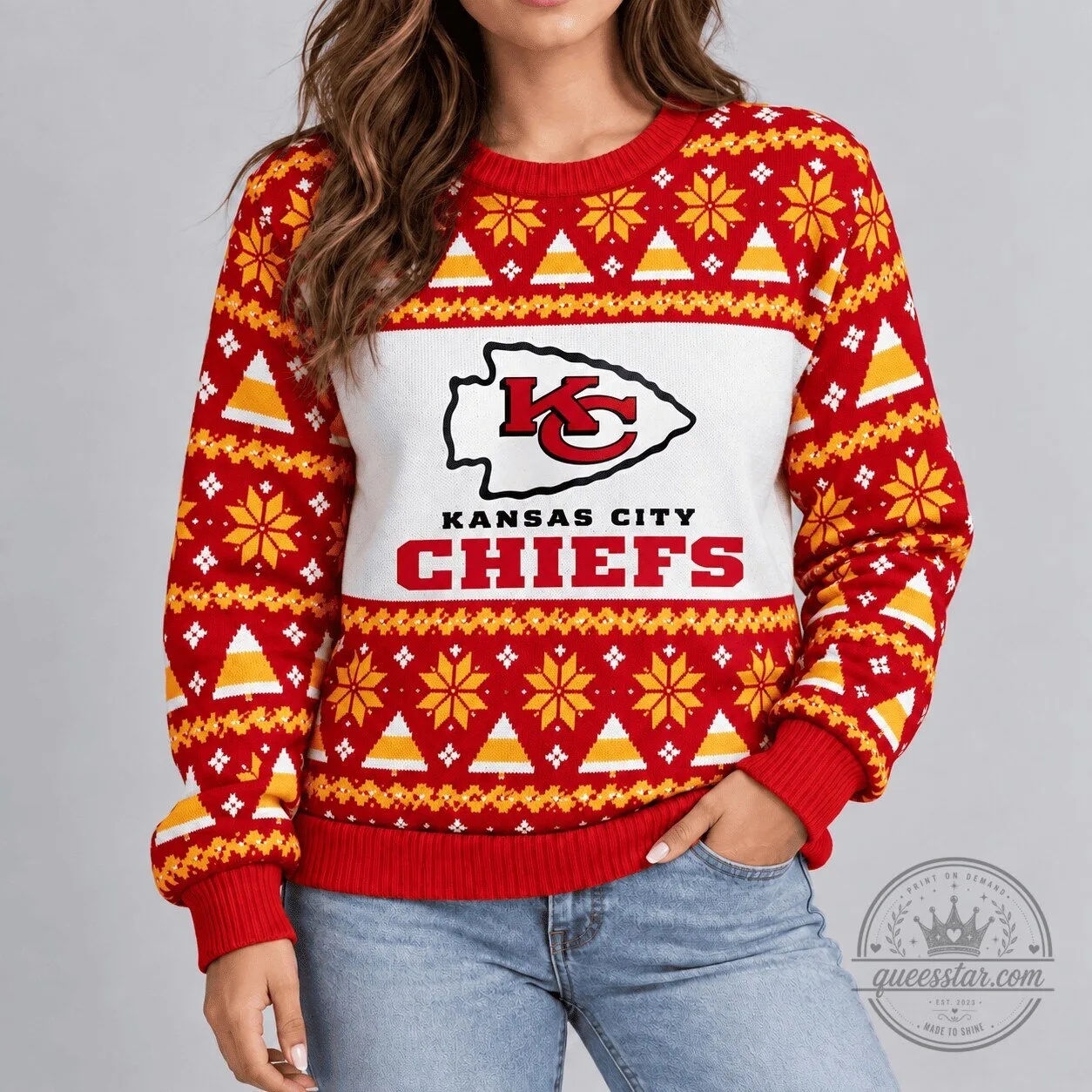 Ugly Sweater for Christmas Holiday featuring Kansas City Chiefs 1 Ugly Sweater for Christmas Holiday featuring Kansas City Chiefs