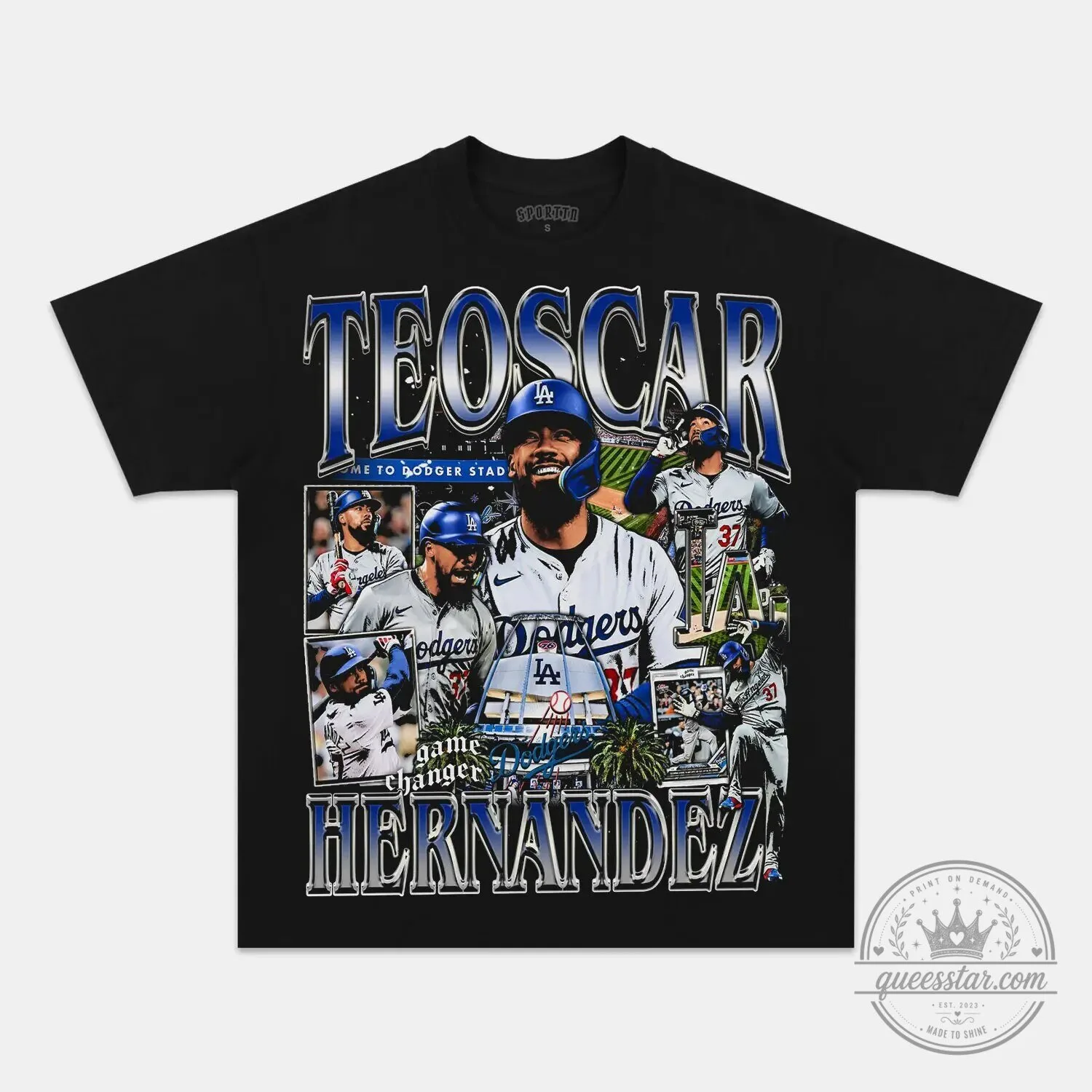 Teoscar Hernandez Baseball Collage Graphic T-Shirt