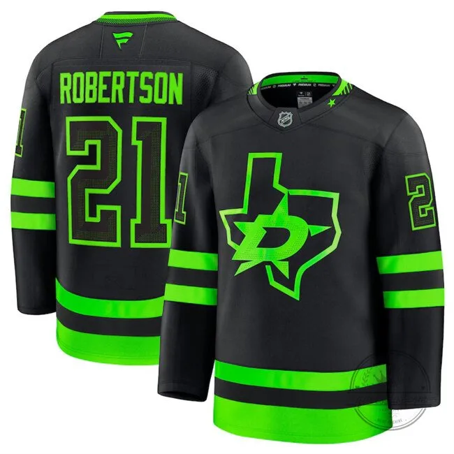 Dallas Stars Jason Robertson 2024-25 Alternate Black Hockey Jersey