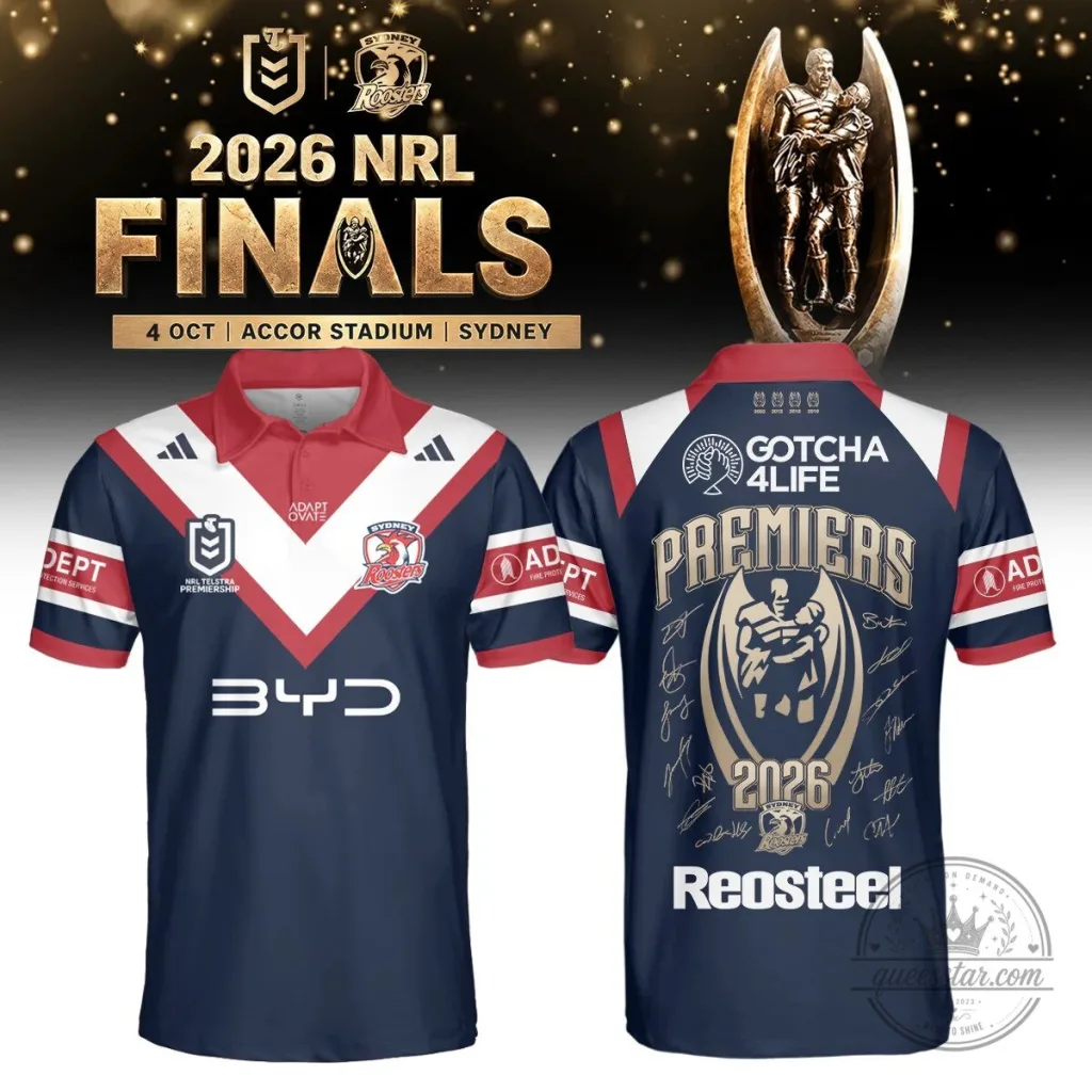 2026 NRL Finals Premiers Rugby League Polo Shirt - Sydney Roosters 2026 NRL Finals Premiers Rugby League Polo Shirt - Sydney Roosters