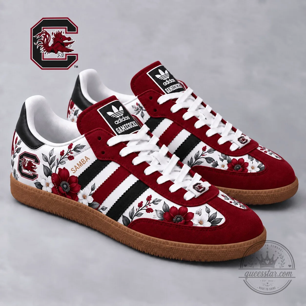South Carolina Gamecocks Heritage Floral Samba Shoes for Women