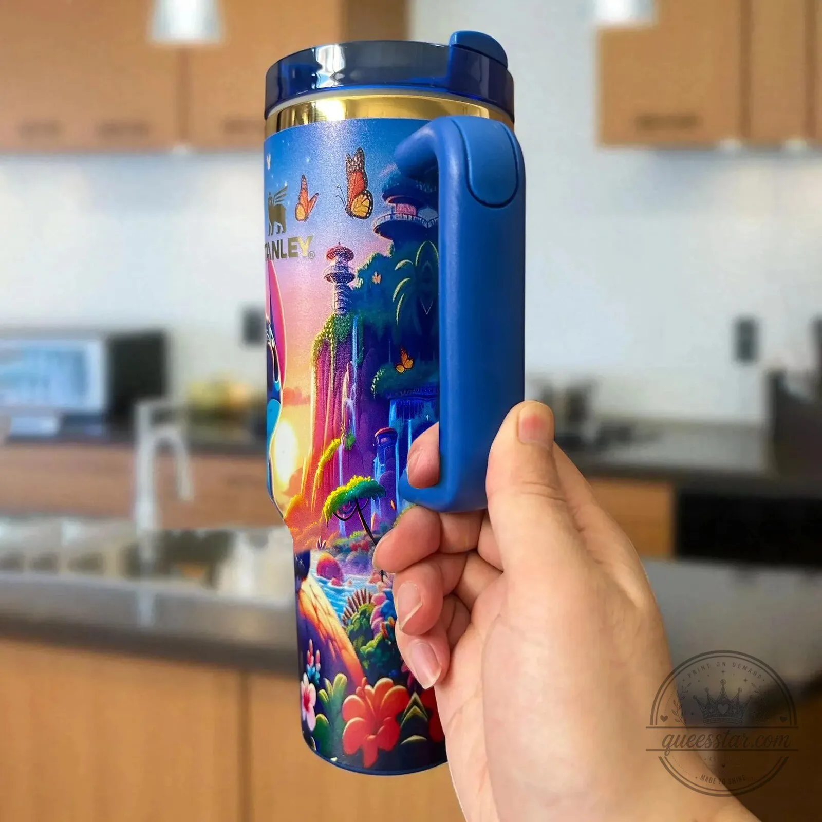 Lilo and Stitch Character Art Stainless Steel Insulated Tumbler with Handle 5 Lilo and Stitch Character Art Stainless Steel Insulated Tumbler with Handle