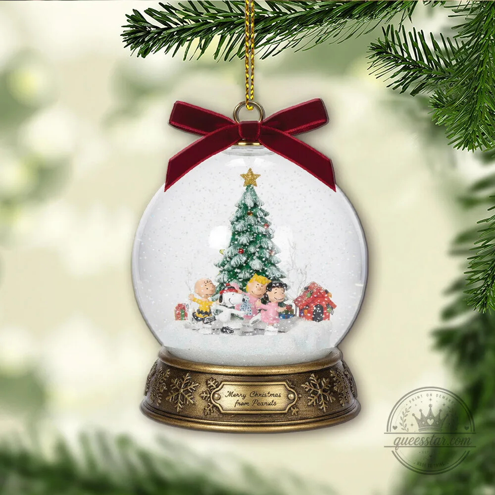 Peanuts Snoopy and Friends Skate Pond Musical Christmas Tree Ornament