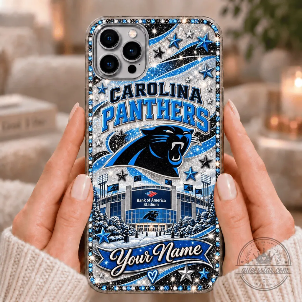 Carolina Panthers Football Team Bank of America Stadium Custom Name Phone Case Carolina Panthers Football Team Bank of America Stadium Custom Name Phone Case