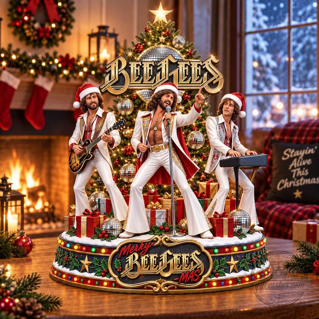 Bee Gees Christmas Holiday Musical Band Figurine Decoration Bee Gees Christmas Holiday Musical Band Figurine Decoration