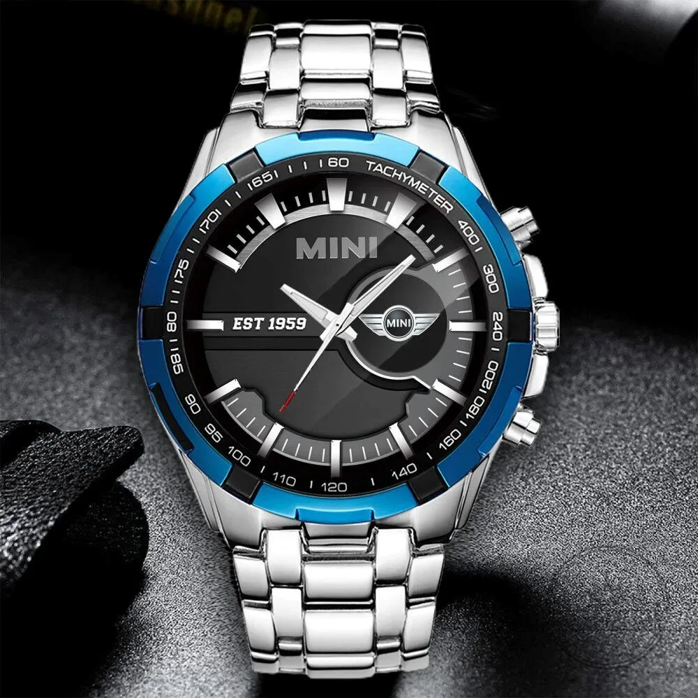 Mini Cooper Car Logo Black Stainless Steel Wristwatch 9 Mini Cooper Car Logo Black Stainless Steel Wristwatch
