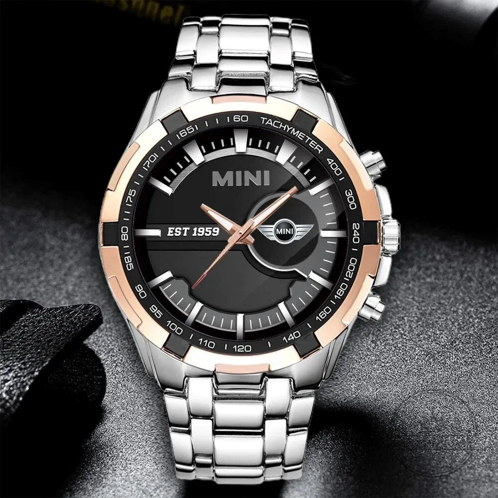 Mini Cooper Car Logo Black Stainless Steel Wristwatch 11 Mini Cooper Car Logo Black Stainless Steel Wristwatch
