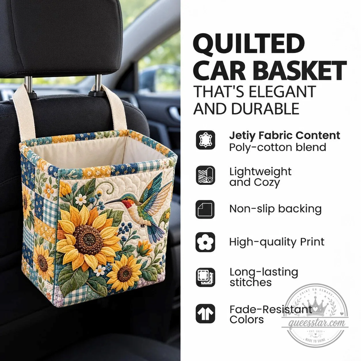 Blessed are Those Who Trust in the Lord Christian Quilted Car Organizer 6 Blessed are Those Who Trust in the Lord Christian Quilted Car Organizer