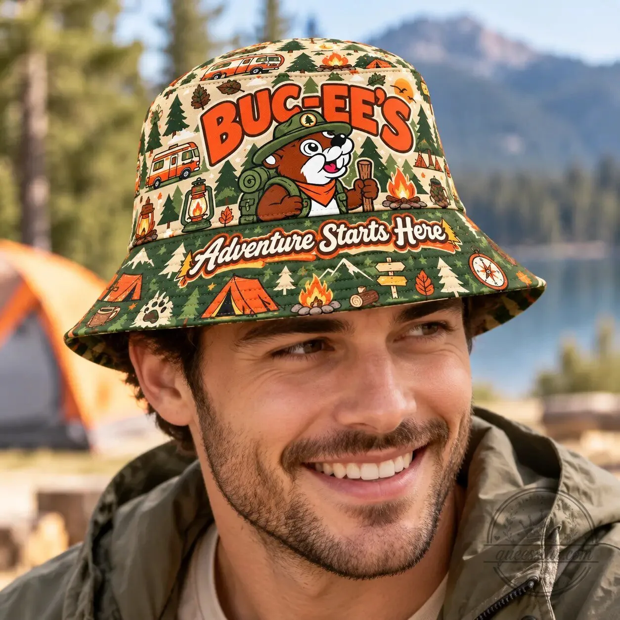 Buc-ee's Adventure Starts Here Camping Beaver Bucket Hat 3 Buc-ee