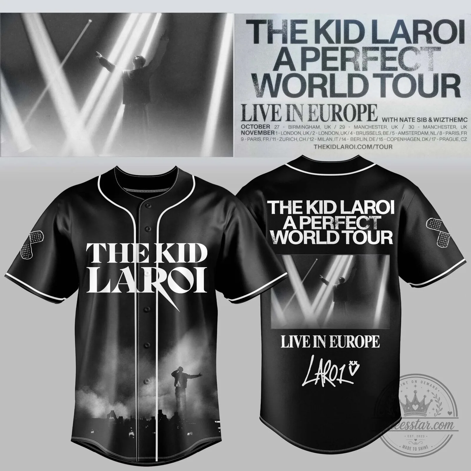 Baseball Jersey from The Kid Laroi's A Perfect World Tour Live in Europe