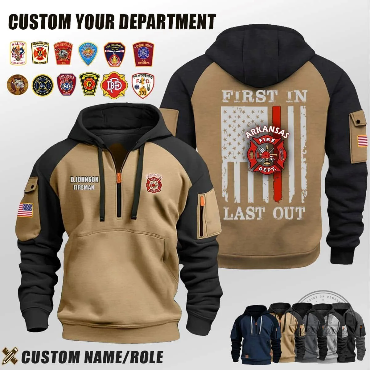 Arkansas Fire Department First In Last Out Firefighter Hoodie 4 Arkansas Fire Department First In Last Out Firefighter Hoodie