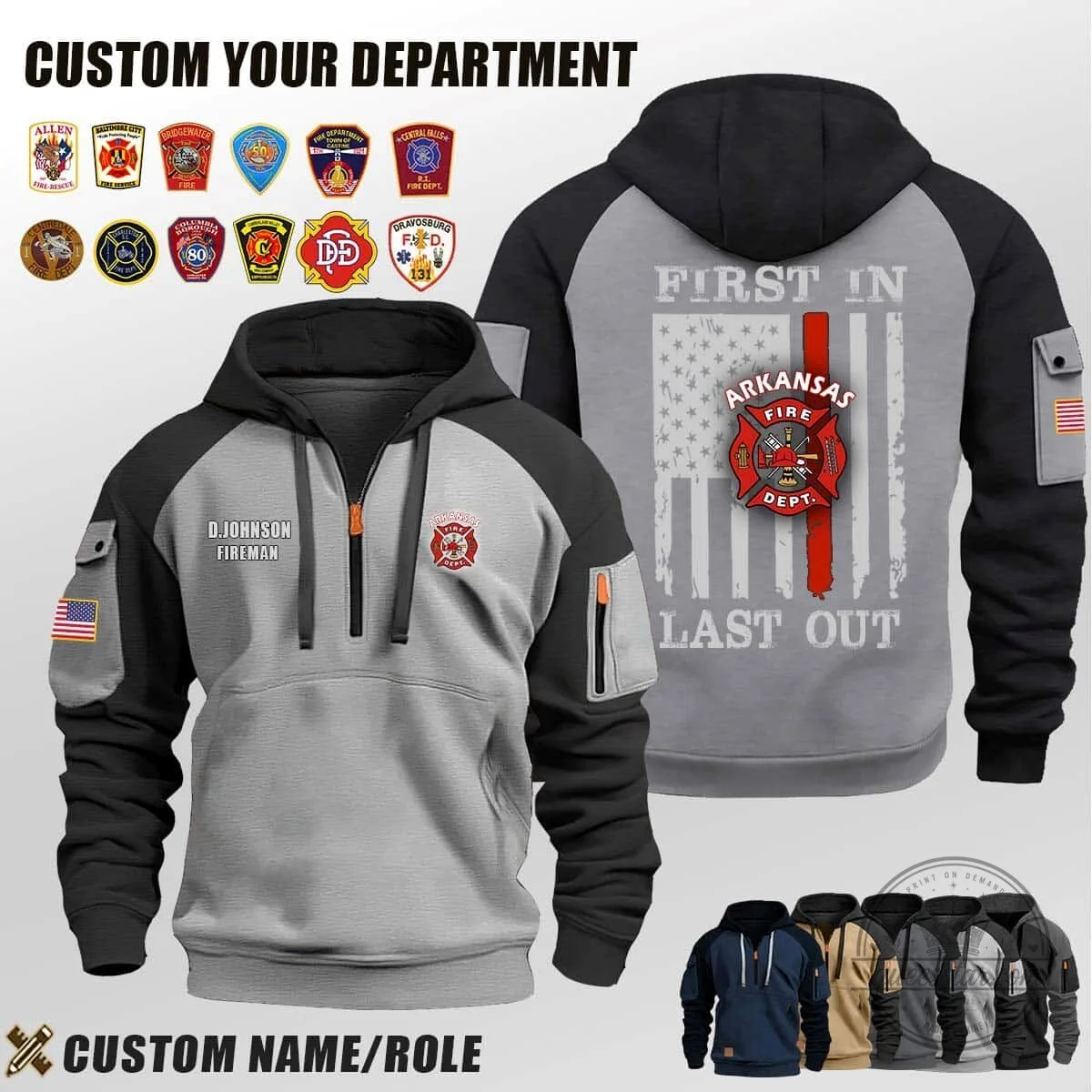 Arkansas Fire Department First In Last Out Firefighter Hoodie 5 Arkansas Fire Department First In Last Out Firefighter Hoodie