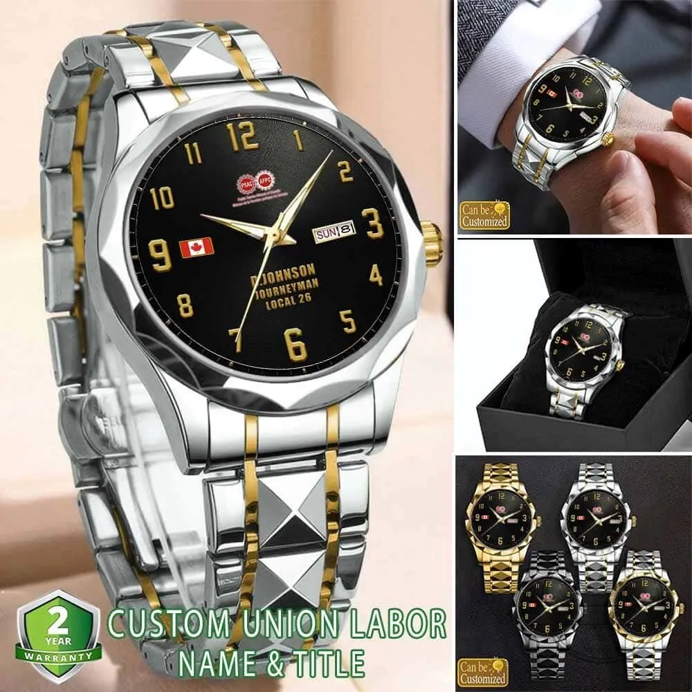 PSAC Union Labor Canada Stainless Steel Watch 5 PSAC Union Labor Canada Stainless Steel Watch
