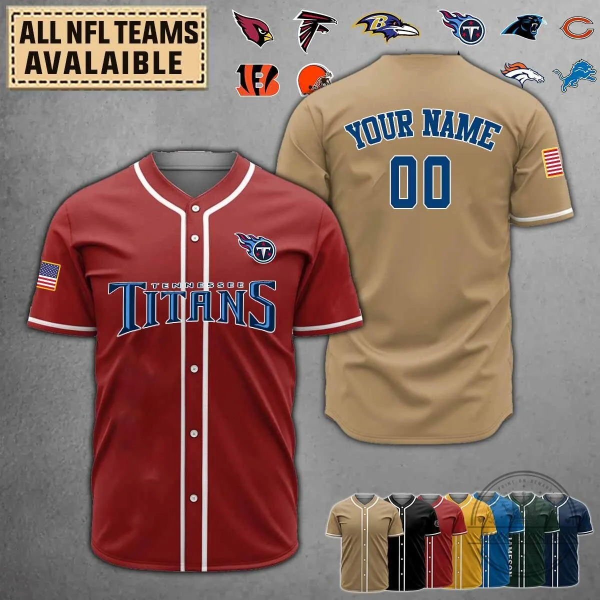 Buffalo Bills Custom Name and Number Football Team Baseball Jersey 6 Buffalo Bills Custom Name and Number Football Team Baseball Jersey