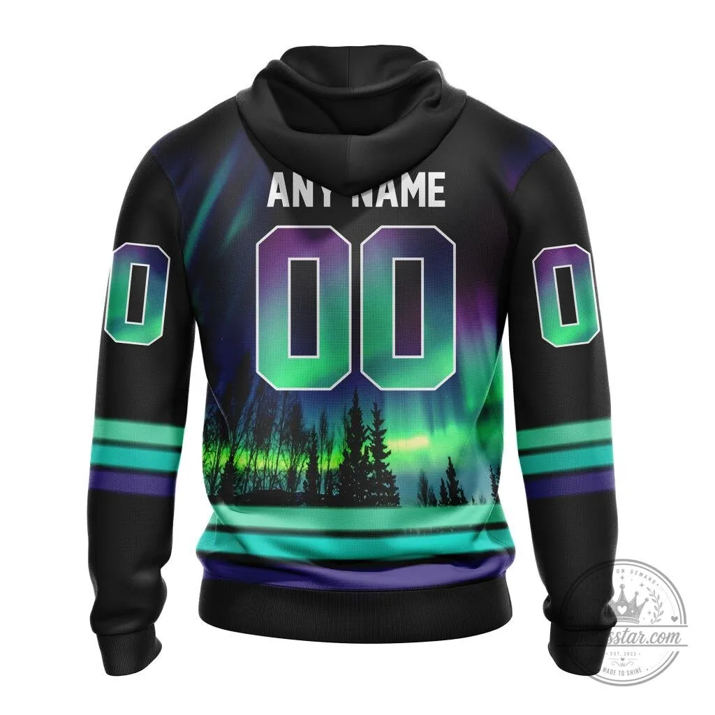 Medicine Hat Tigers Northern Lights Hockey Team All-Over Print Hoodie 11 Medicine Hat Tigers Northern Lights Hockey Team All-Over Print Hoodie