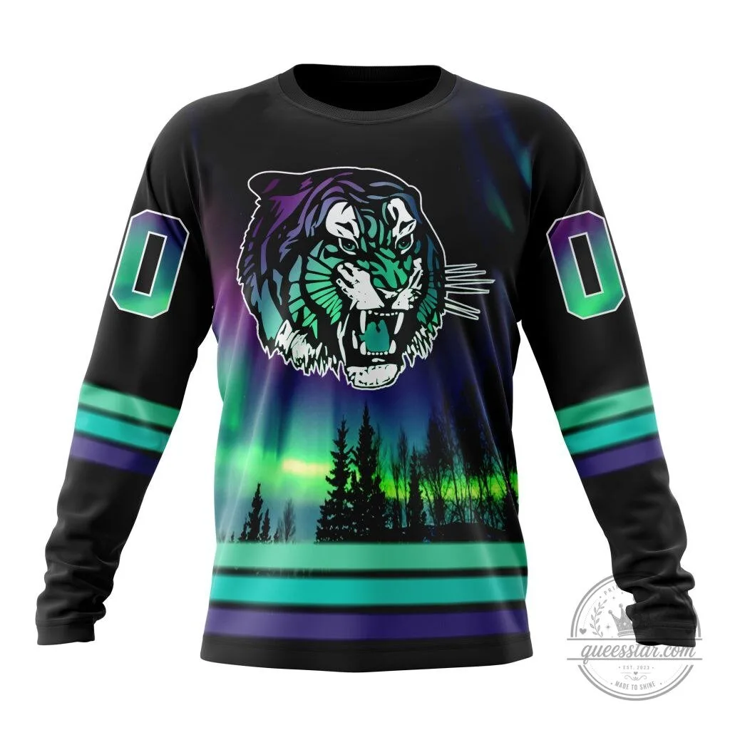 Medicine Hat Tigers Northern Lights Hockey Team All-Over Print Hoodie 14 Medicine Hat Tigers Northern Lights Hockey Team All-Over Print Hoodie