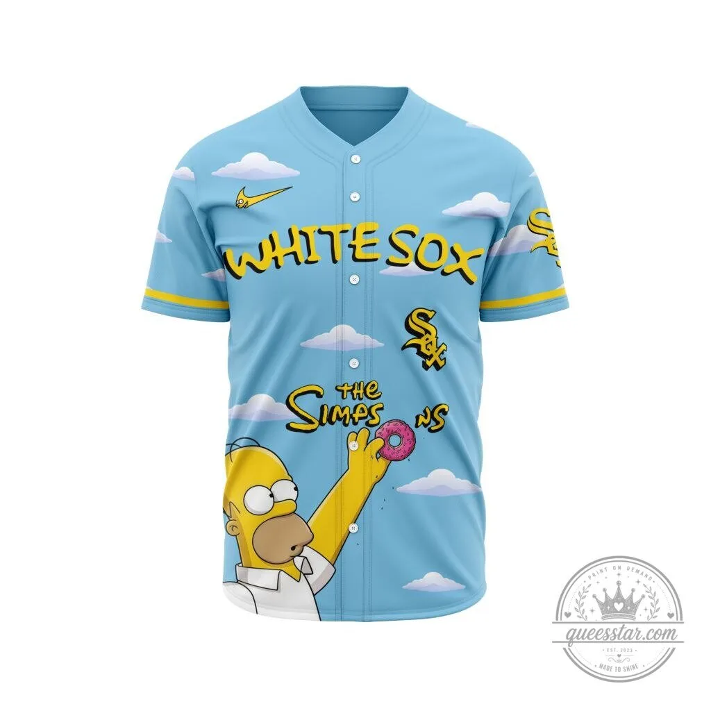 Homer Simpson Baseball Jersey featuring the Chicago White Sox from The Simpsons 4 Homer Simpson Baseball Jersey featuring the Chicago White Sox from The Simpsons