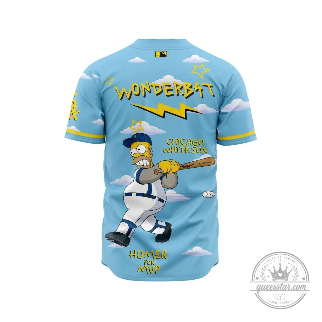 Homer Simpson Baseball Jersey featuring the Chicago White Sox from The Simpsons 5 Homer Simpson Baseball Jersey featuring the Chicago White Sox from The Simpsons