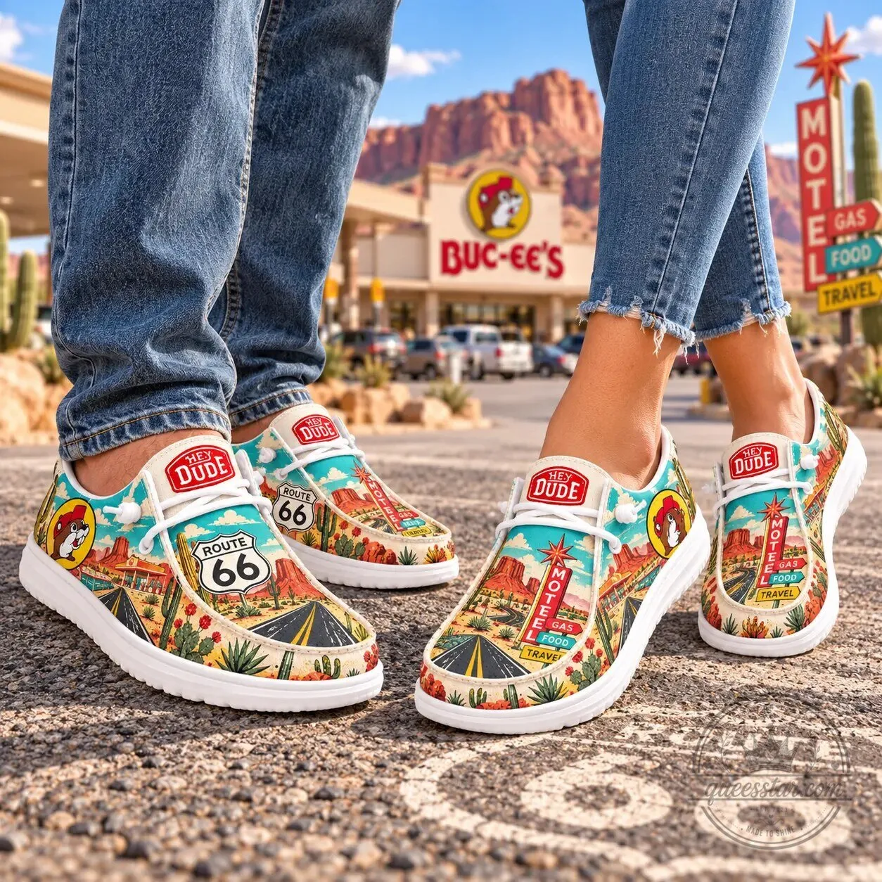 Buc-ee's Desert Route 66 Hey Dude Loafer Shoes 3 Buc-ee