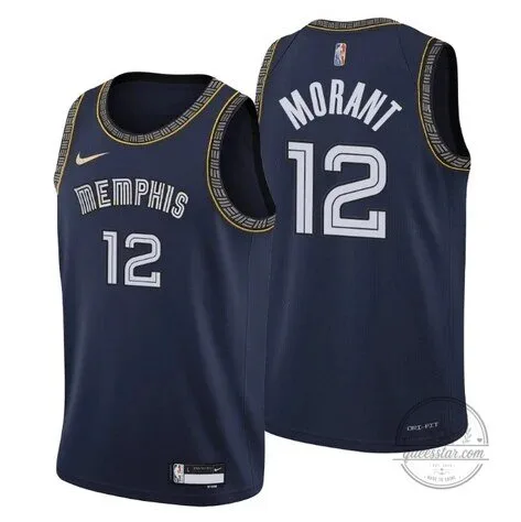 Ja Morant Memphis Grizzlies City Edition Navy Blue Basketball Jersey
