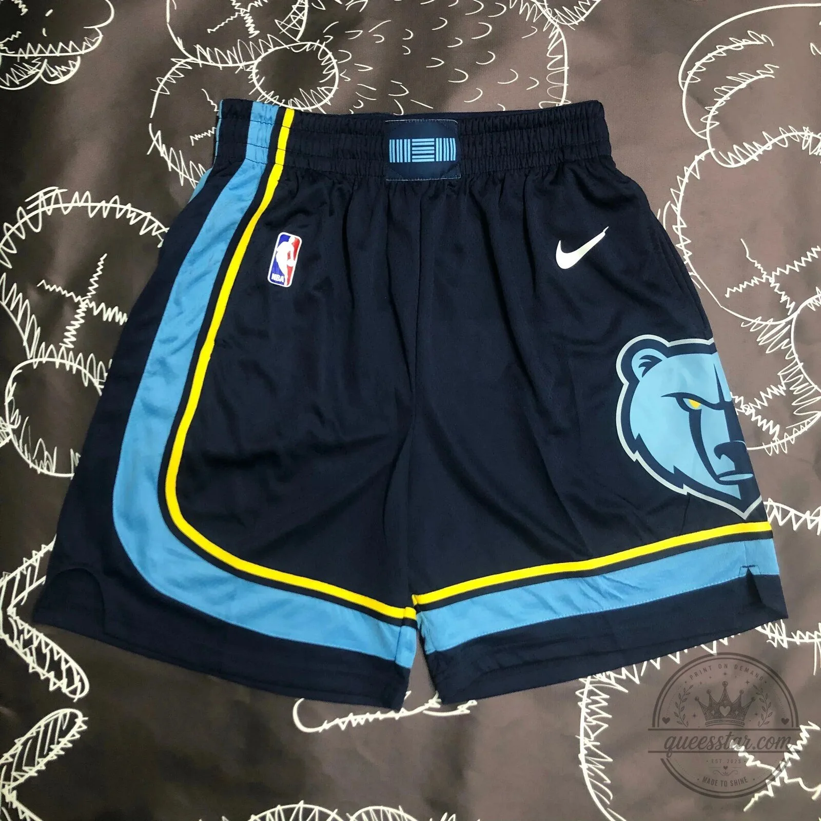 Memphis Grizzlies Icon Edition NBA Basketball Team Sportswear Shorts