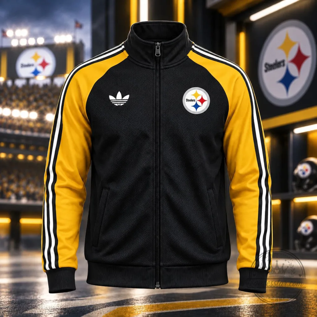 Pittsburgh Steelers Premium NFL Vintage Stripe Jacket NY Pittsburgh Steelers | Premium NFL Vintage Stripe Jacket NY