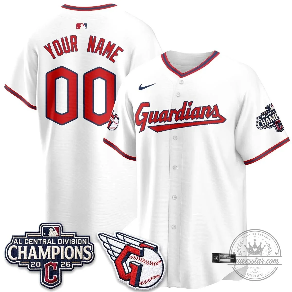 Cleveland Guardians 2026 AL Central Division Champions Baseball Jersey