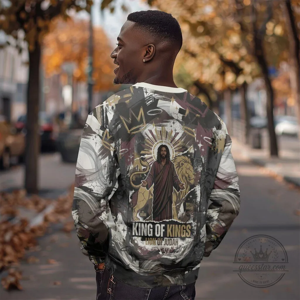 Jesus Is King Lion Of Judah Christian Religious Faith Crown Grunge Sweatshirt 3 Jesus Is King Lion Of Judah Christian Religious Faith Crown Grunge Sweatshirt