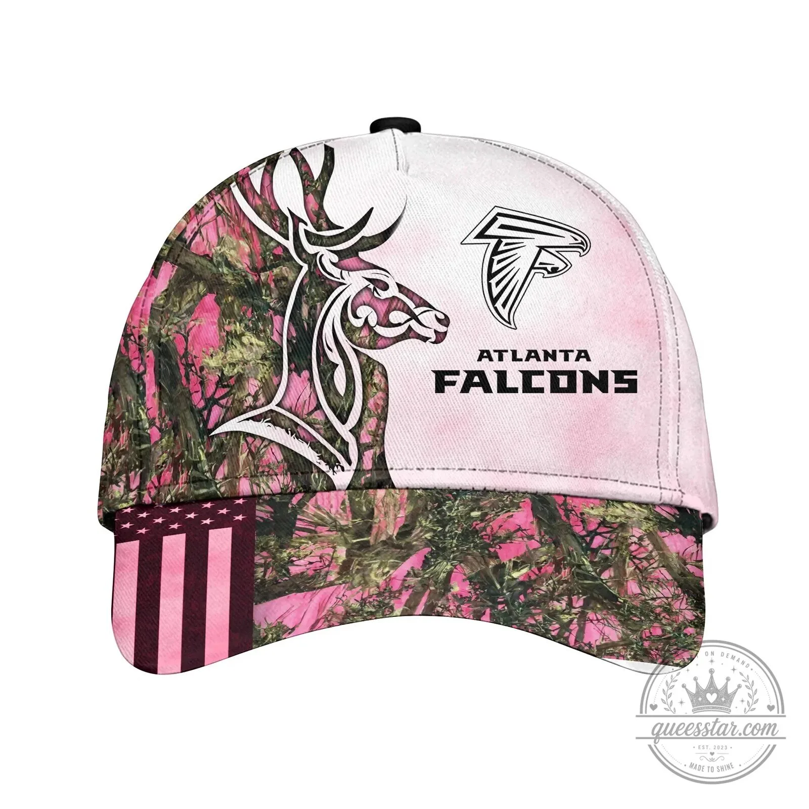 Atlanta Falcons Pink Camouflage Deer Hunting Cap Hat